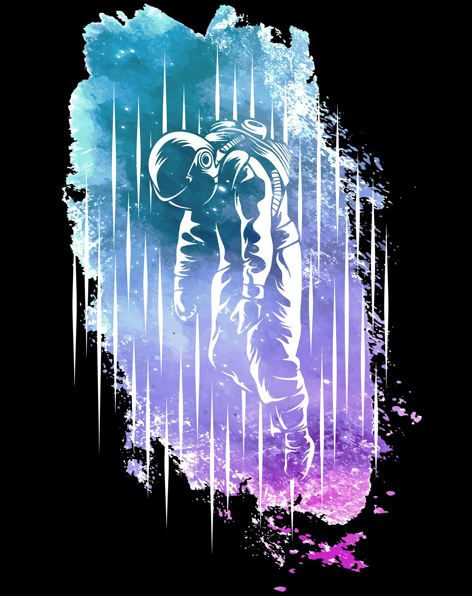 Space Science Astronaut Star Splash Fine Art Nerd Geek Chic Official Women's T-shirt
