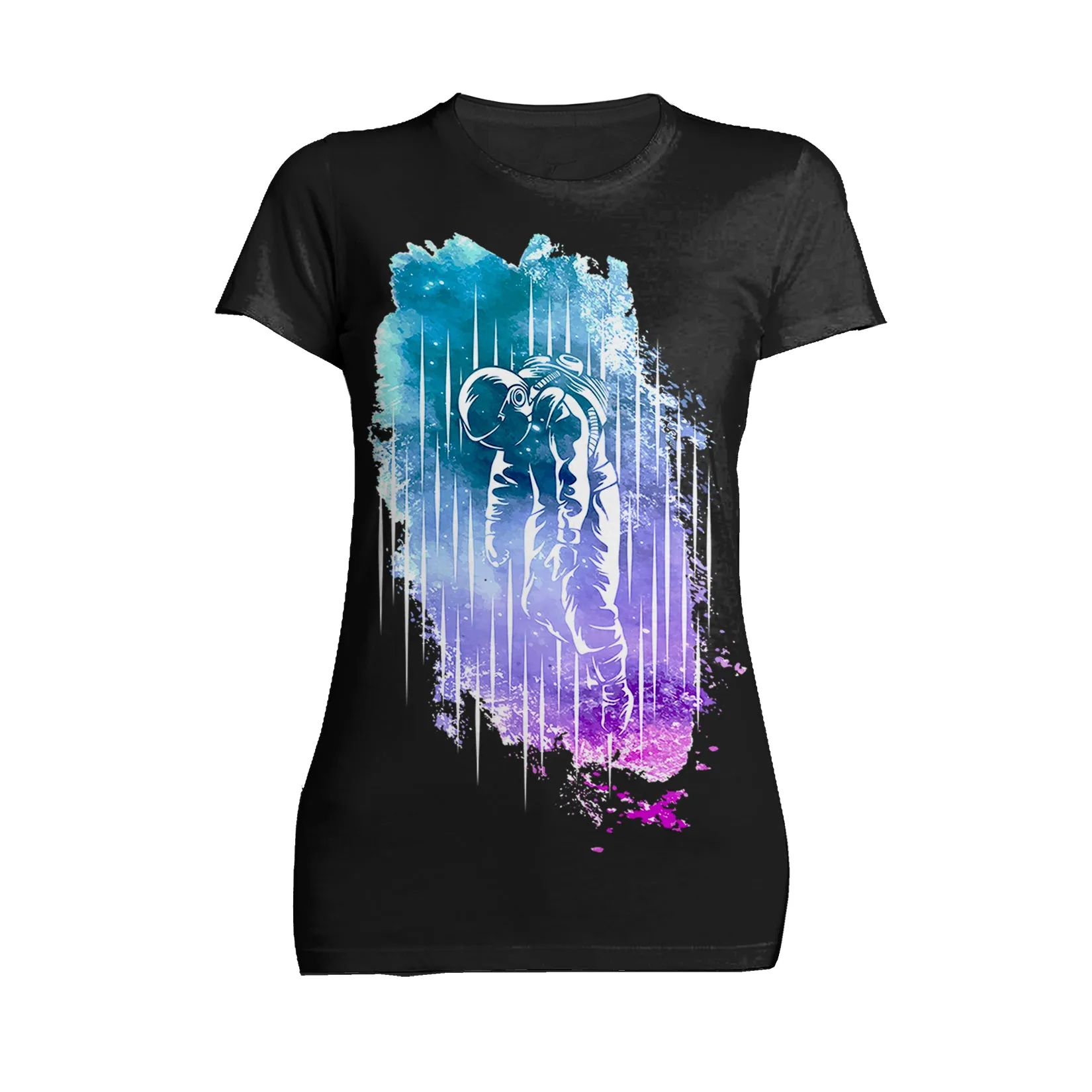 Space Science Astronaut Star Splash Fine Art Nerd Geek Chic Official Women's T-shirt