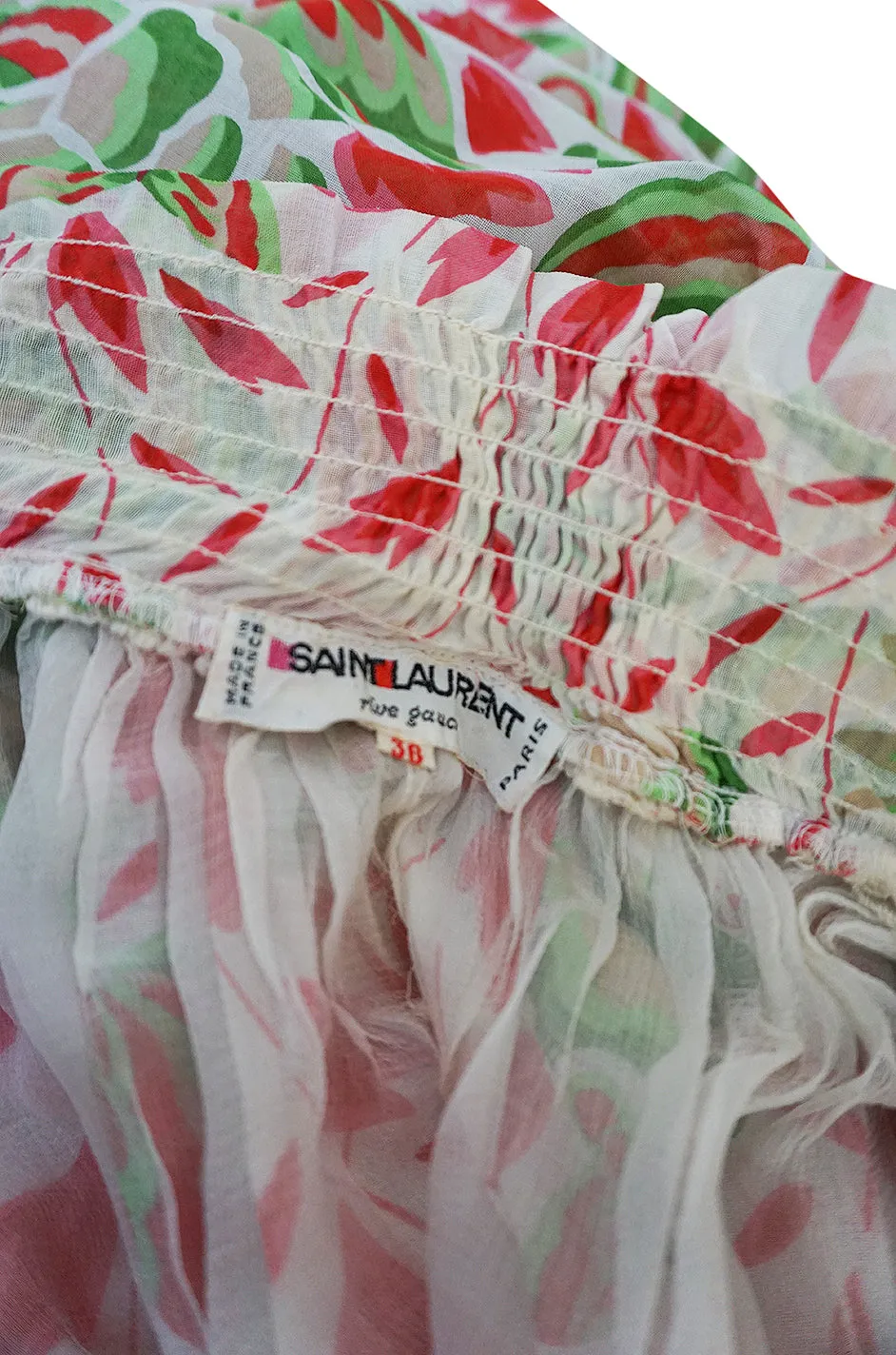Spring 1978 Yves Saint Laurent Off Shoulder Voluminous Smock Dress