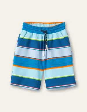 SS22 Oilily Boys Punt Multi-Stripe Blue Sweat Shorts 55