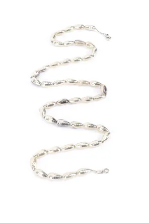 Sterling Silver Hammered Bead Necklace