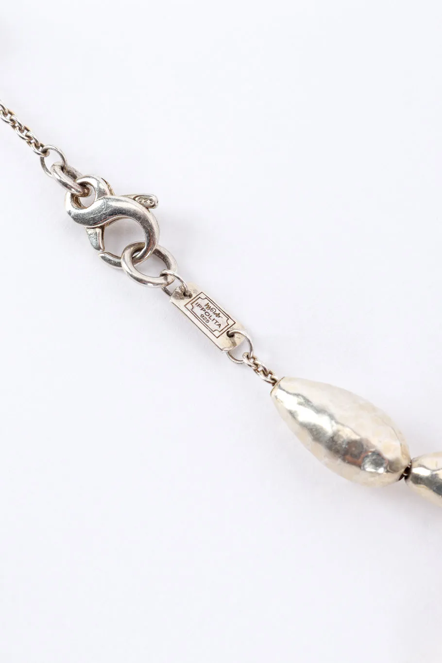 Sterling Silver Hammered Bead Necklace