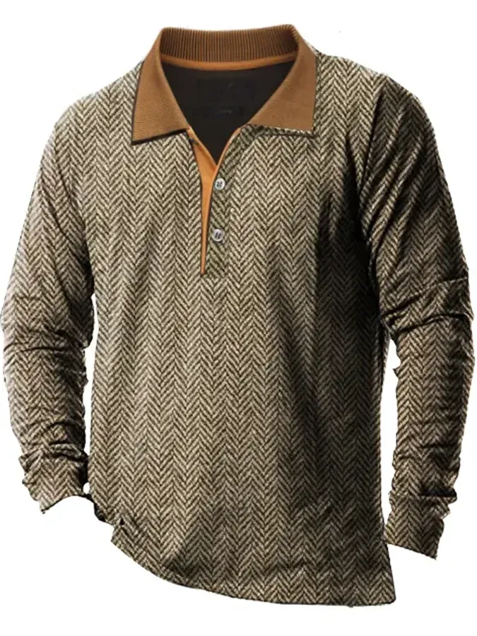 Stilvoll's Zeitlose Vintage-Knopfleiste Polohemd