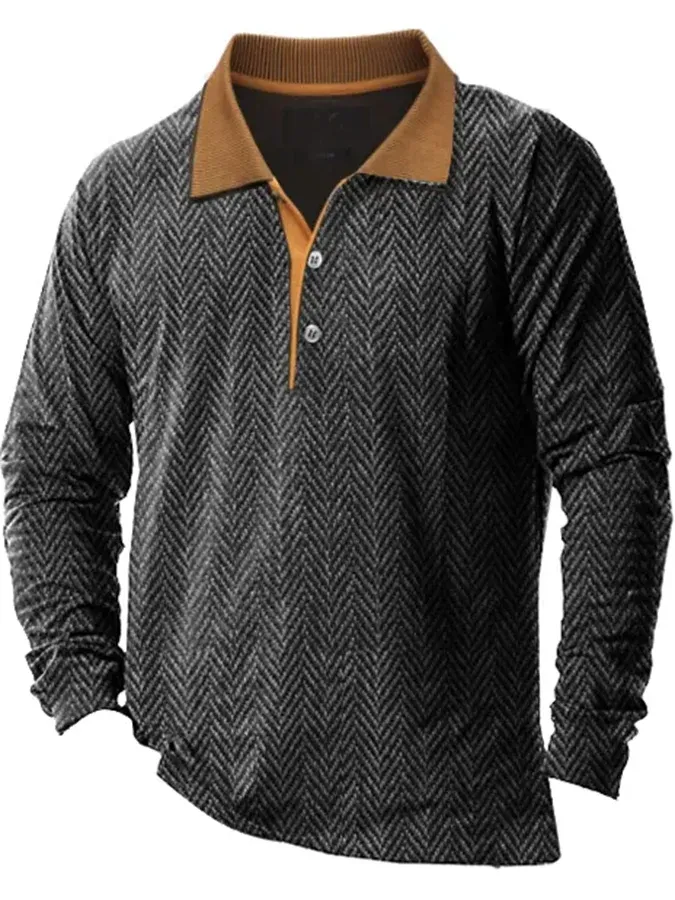 Stilvoll's Zeitlose Vintage-Knopfleiste Polohemd