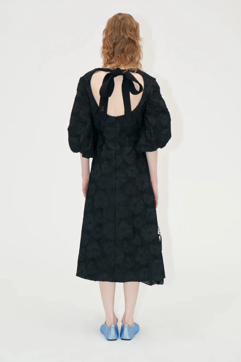 Stine Goya Volume Mid Sleeves Midi Dress