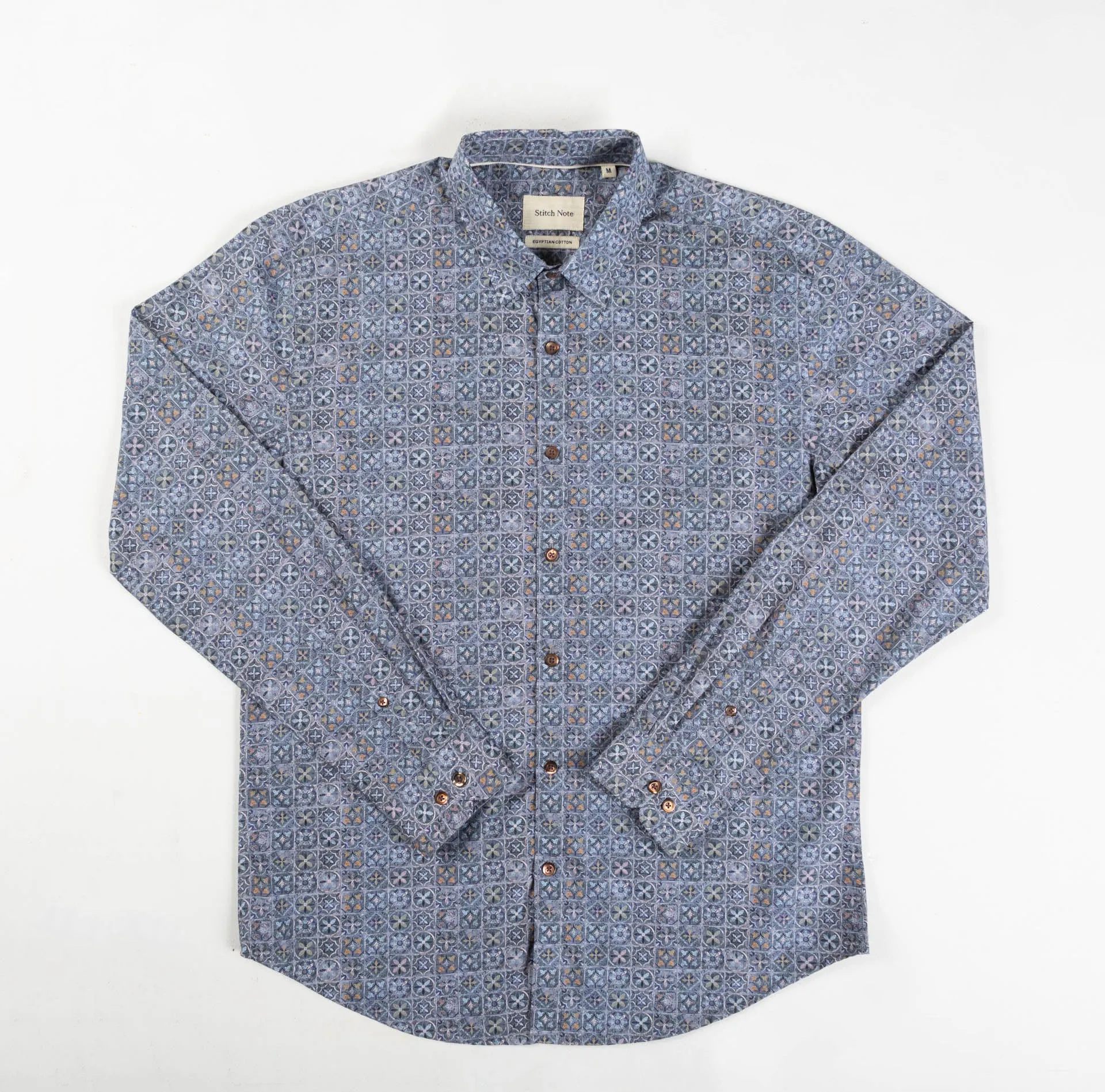 Stitch Note Classic Long Sleeve Shirt - Sapphire
