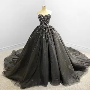 Strapless Dresses Sweetheart Tulle Quinceanera Dresses