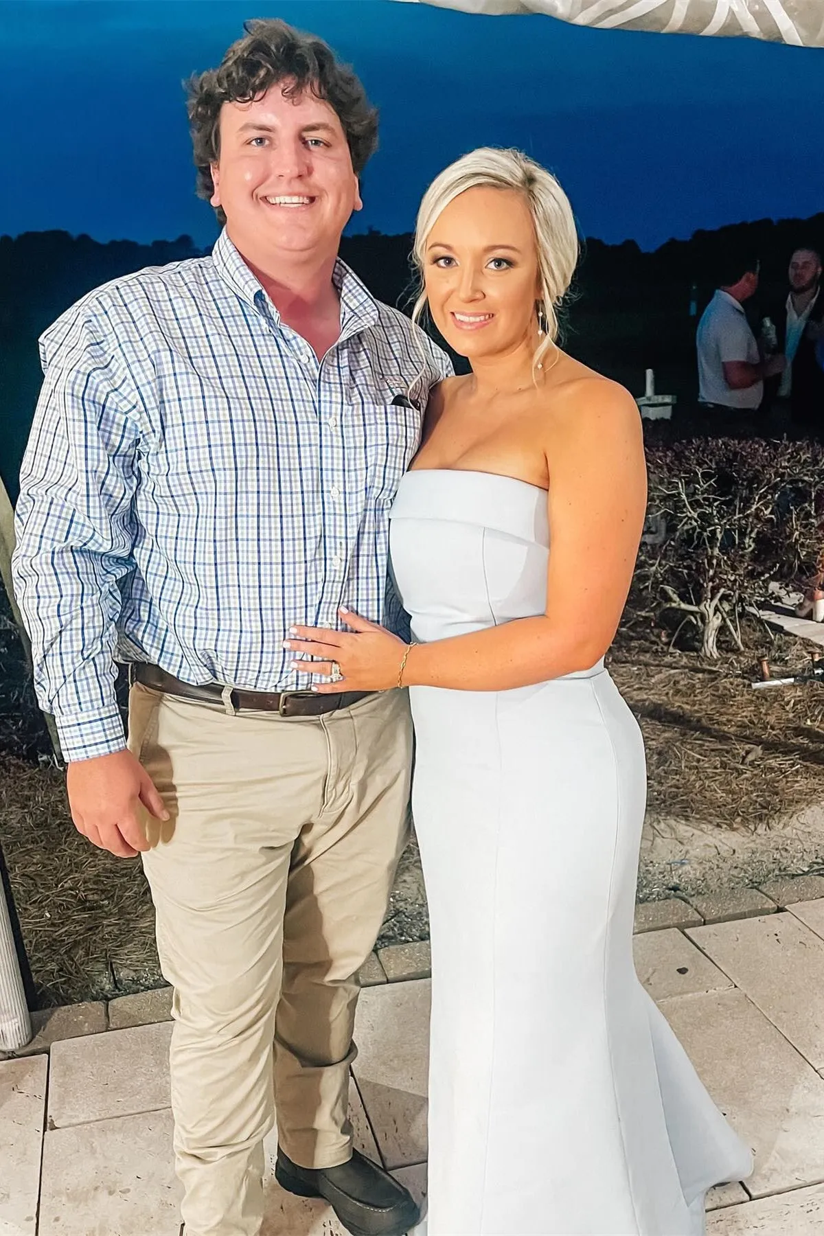Strapless Light Blue Mermaid Long Bridesmaid Dress
