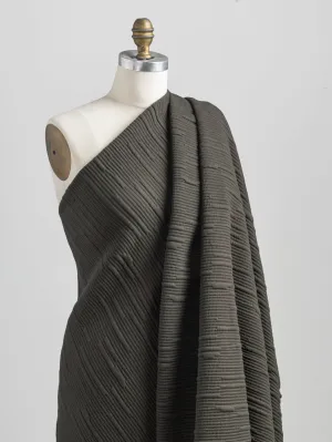 Stripe Textured Jacquard Knit Deadstock - Juniper - Swatch