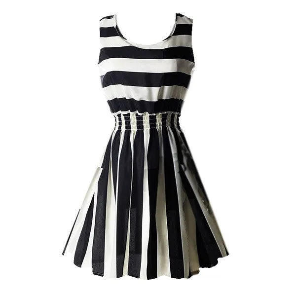 Summer Women Tank Chiffon Beach Dress Sleeveless Sundress Floral Mini Dresses