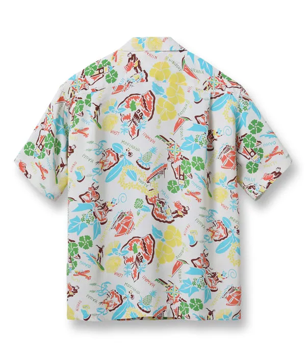 Sun Surf RAYON HAWAIIAN SHIRT “SYMBOL OF THE ISLANDS”