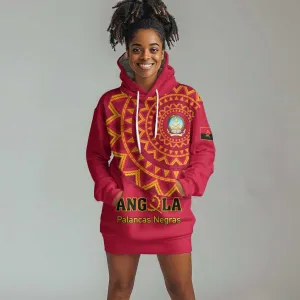 Support Palancas Negras - Red Angola Football Hoodie Dress LT01