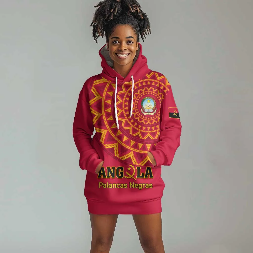 Support Palancas Negras - Red Angola Football Hoodie Dress LT01