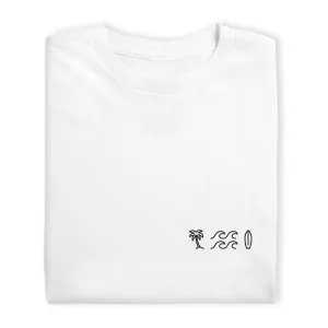 Surf Day White 100% Organic Cotton T-Shirt