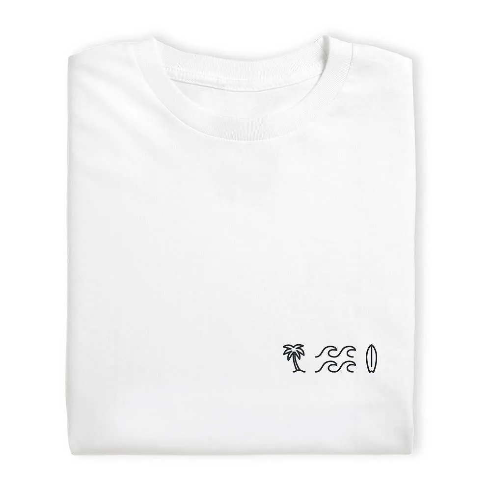 Surf Day White 100% Organic Cotton T-Shirt