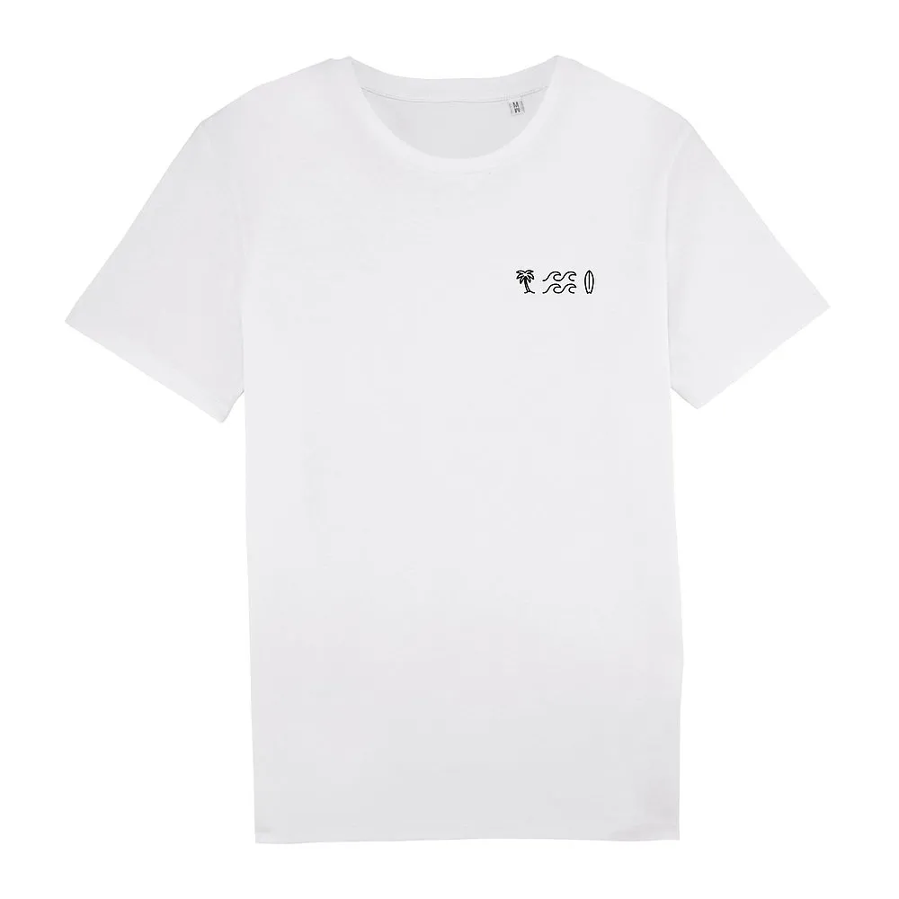 Surf Day White 100% Organic Cotton T-Shirt