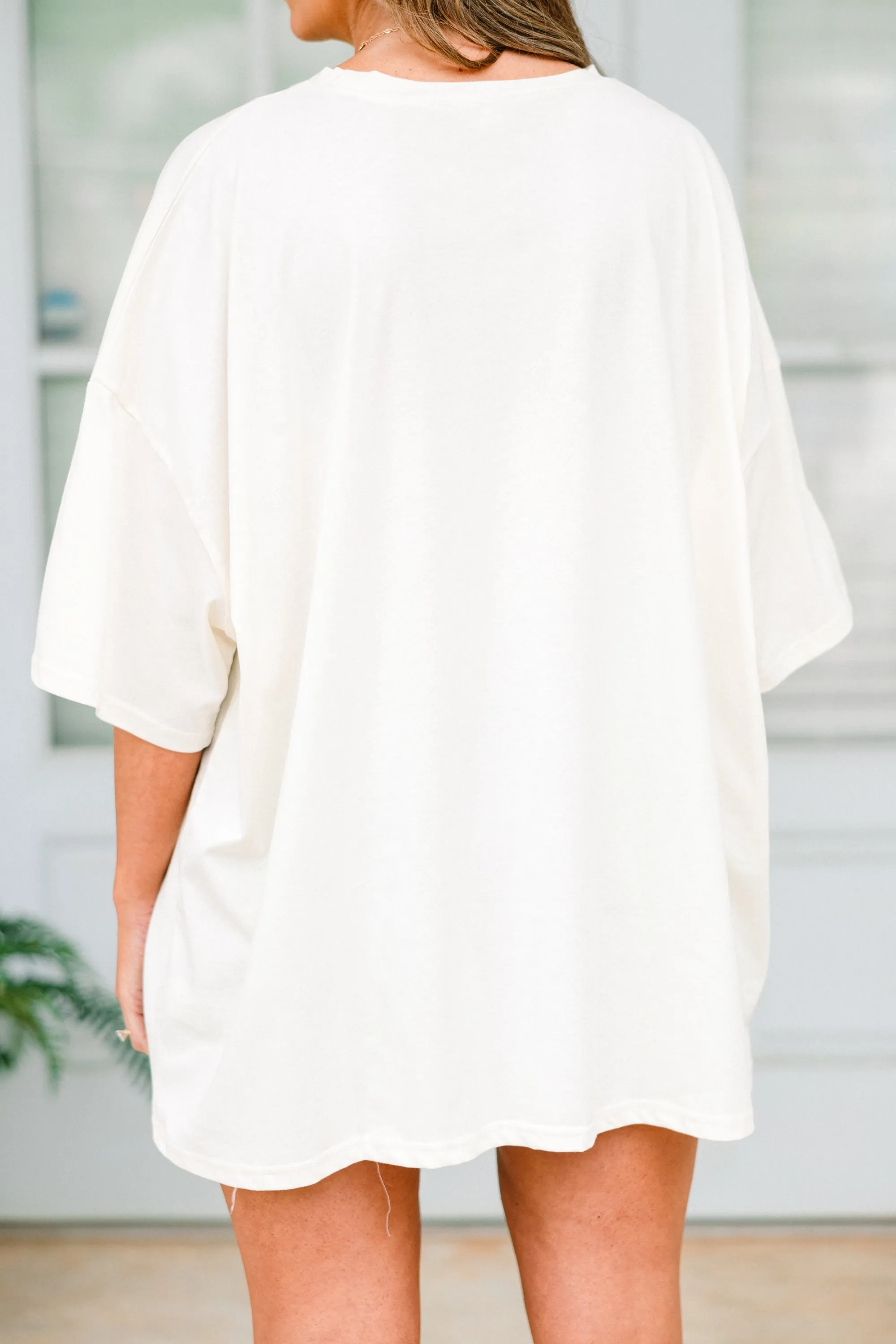 Sweet American Summer Boyfriend Tee, Ivory