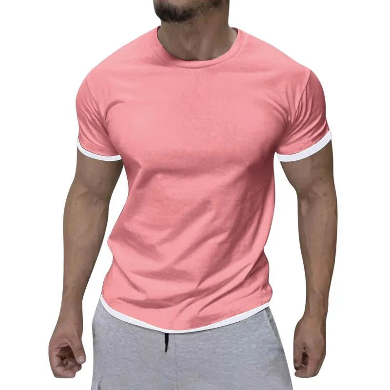 T-shirt à col rond et blocs de couleurs vintage