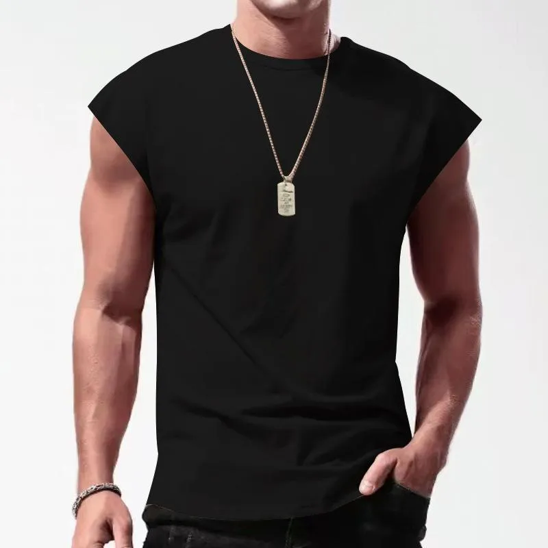 T-shirt de sport uni sans manches vintage