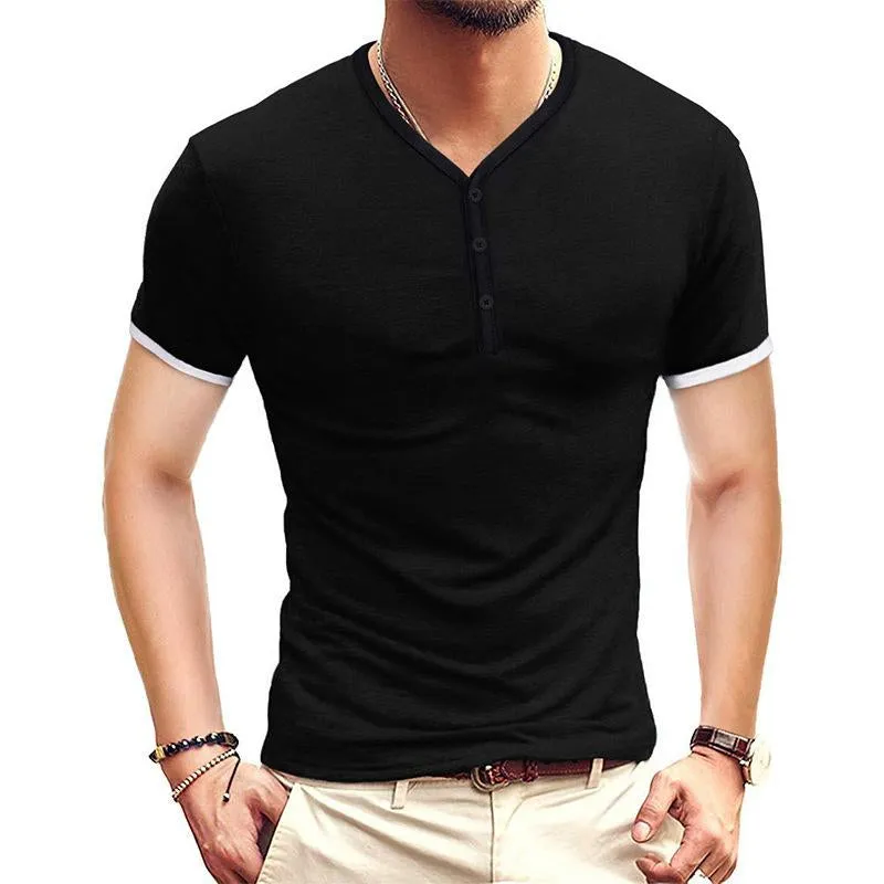 T-shirt Henry vintage à manches courtes