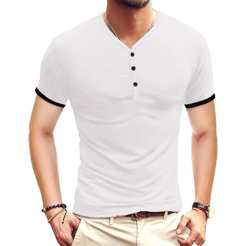 T-shirt Henry vintage à manches courtes