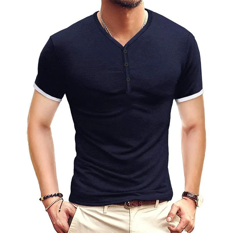 T-shirt Henry vintage à manches courtes