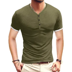 T-shirt Henry vintage à manches courtes