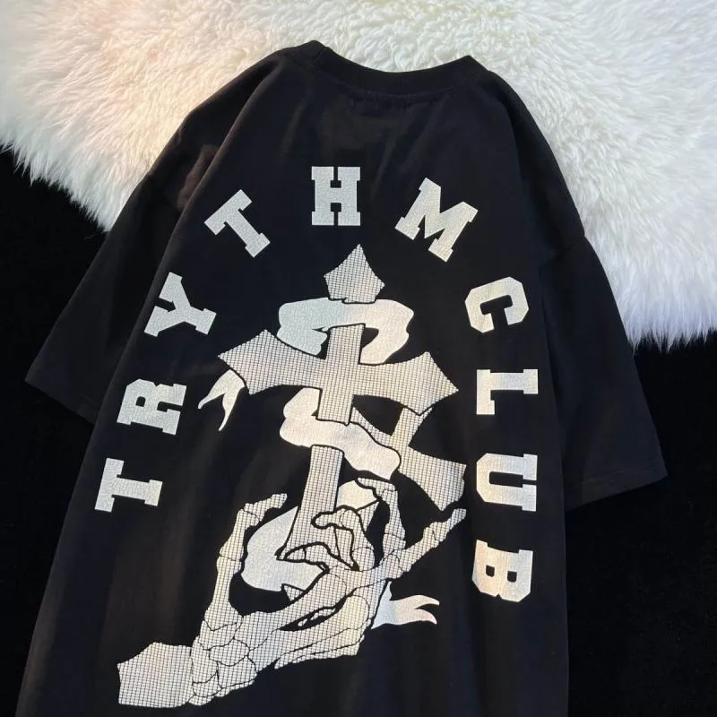 T-shirt imprimé tête de mort vintage