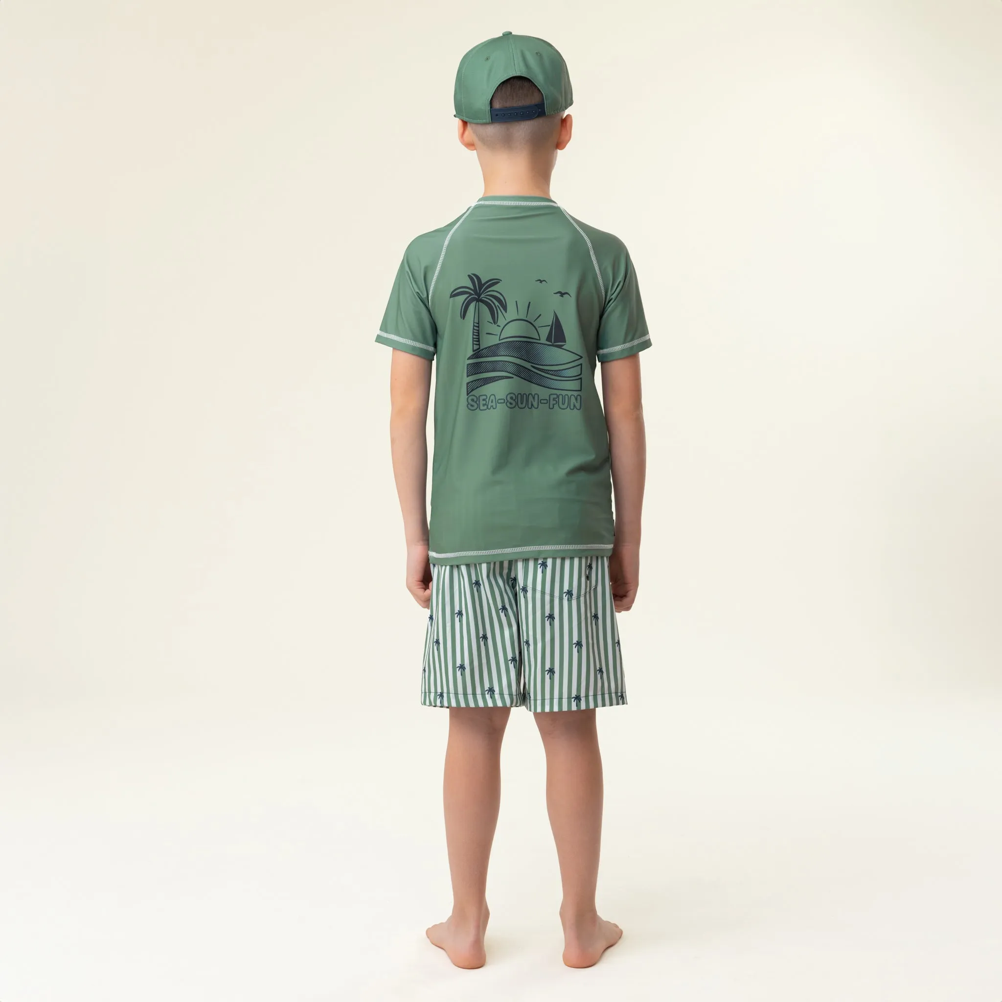 T-shirt maillot UV vert S25s201-05