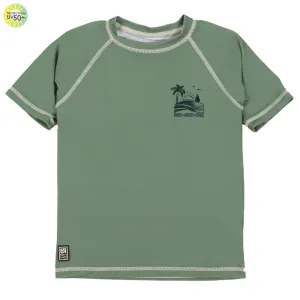T-shirt maillot UV vert S25s201-05