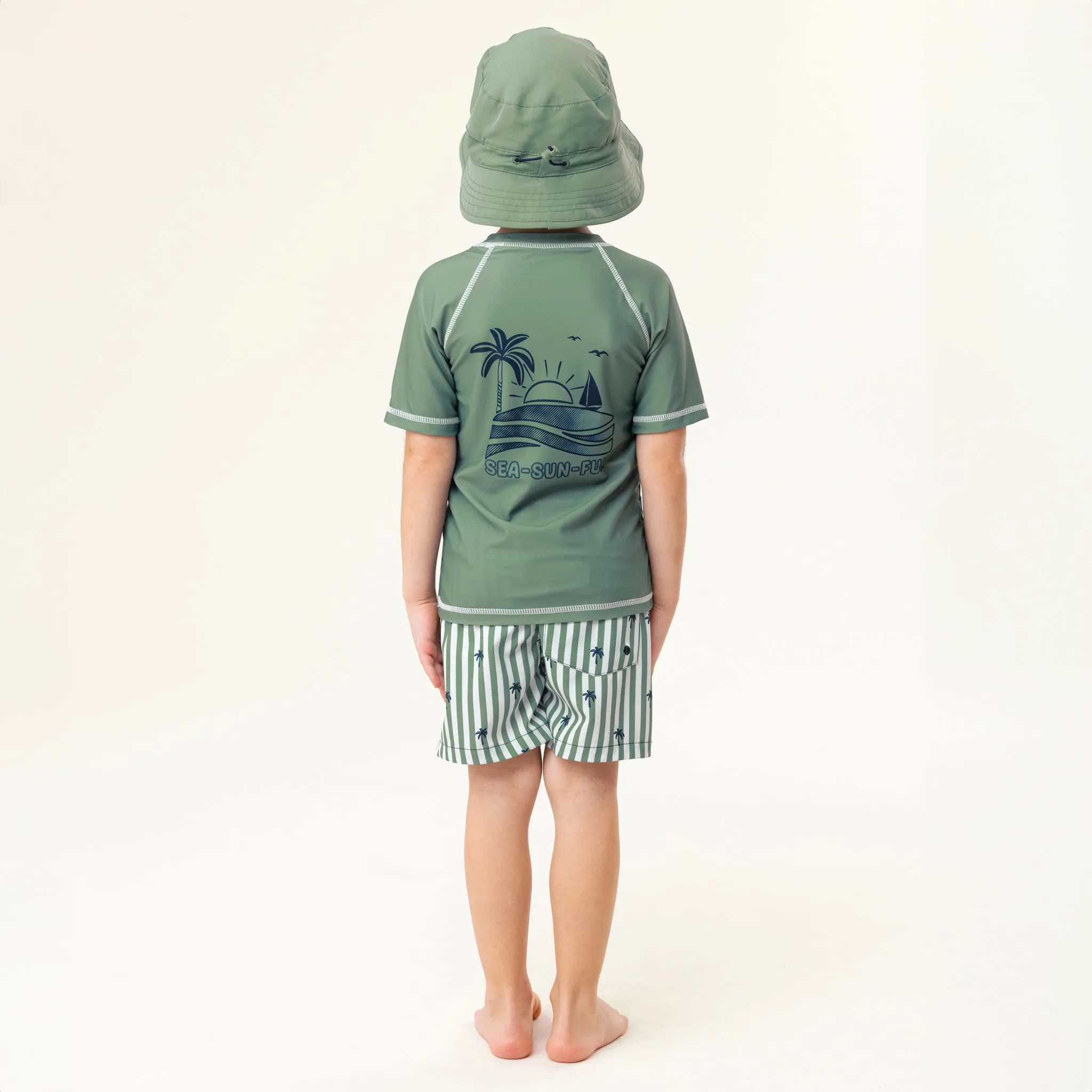 T-shirt maillot UV vert S25s201-05