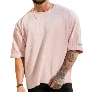 T-shirt à manches courtes en velours côtelé vintage