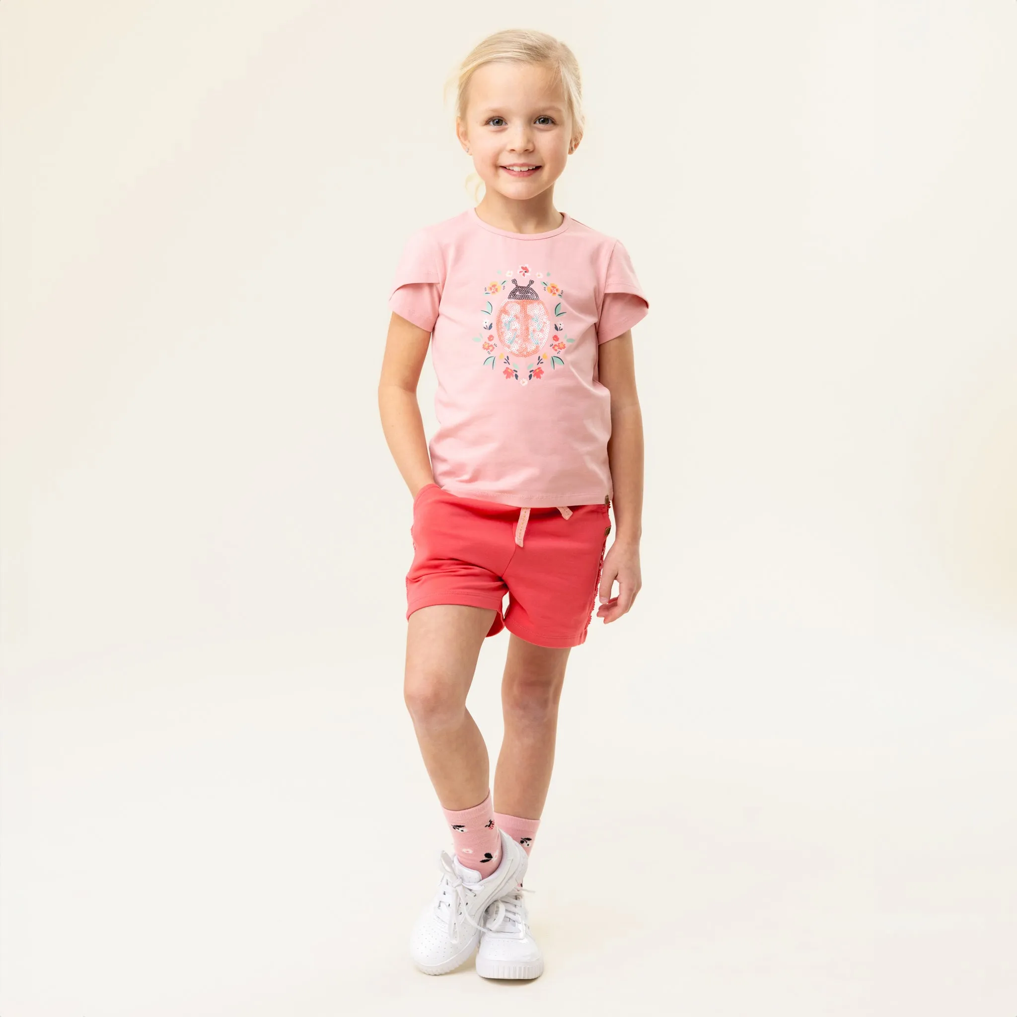 T-shirt rose Douce coccinelle S2504-06