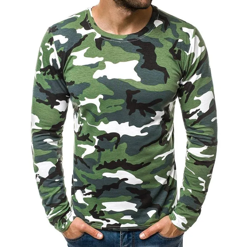 T-shirt tactique camouflage à col montant vintage