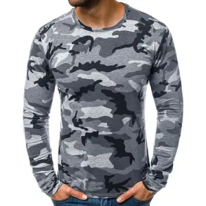 T-shirt tactique camouflage à col montant vintage