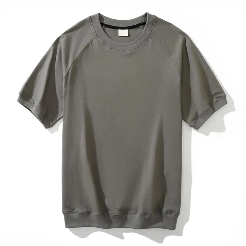 T-shirt uni à col rond et manches raglan vintage