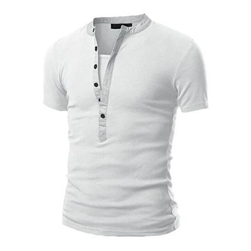 T-shirt vintage blanc à col v