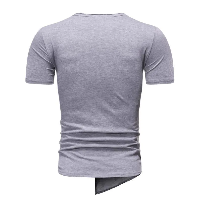 T-shirt vintage à manches courtes et coutures irrégulières