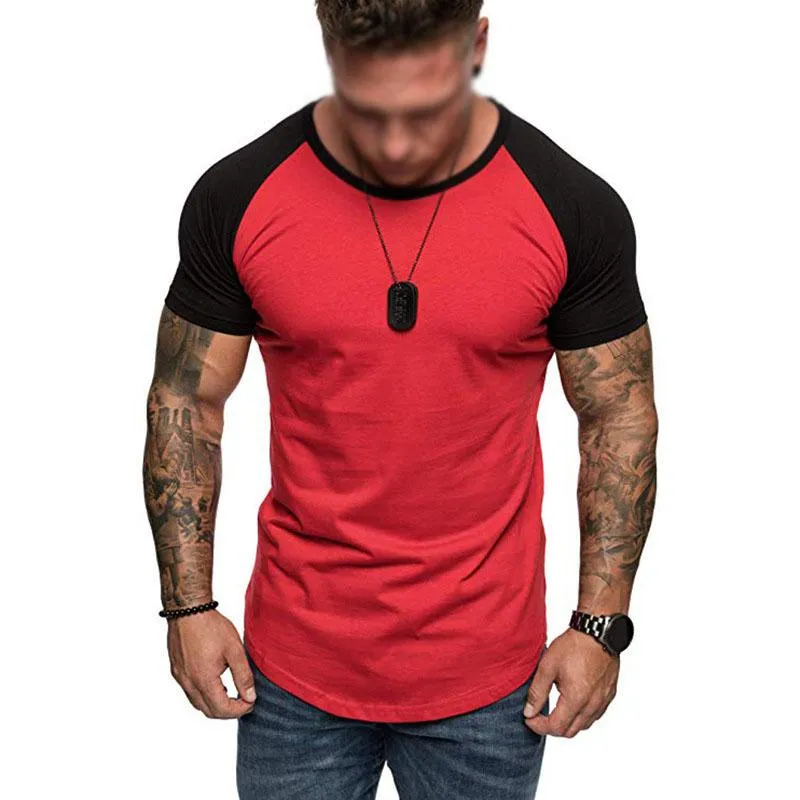 T-shirt vintage à manches raglan contrastées