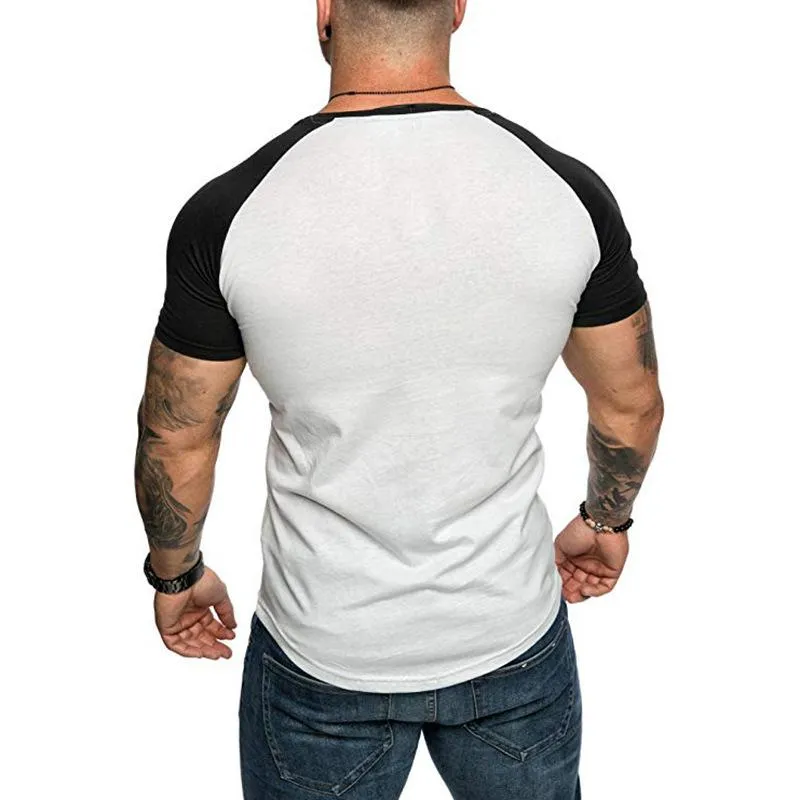 T-shirt vintage à manches raglan contrastées