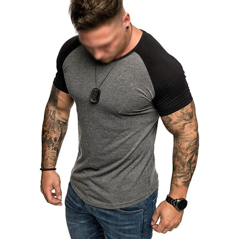 T-shirt vintage à manches raglan contrastées