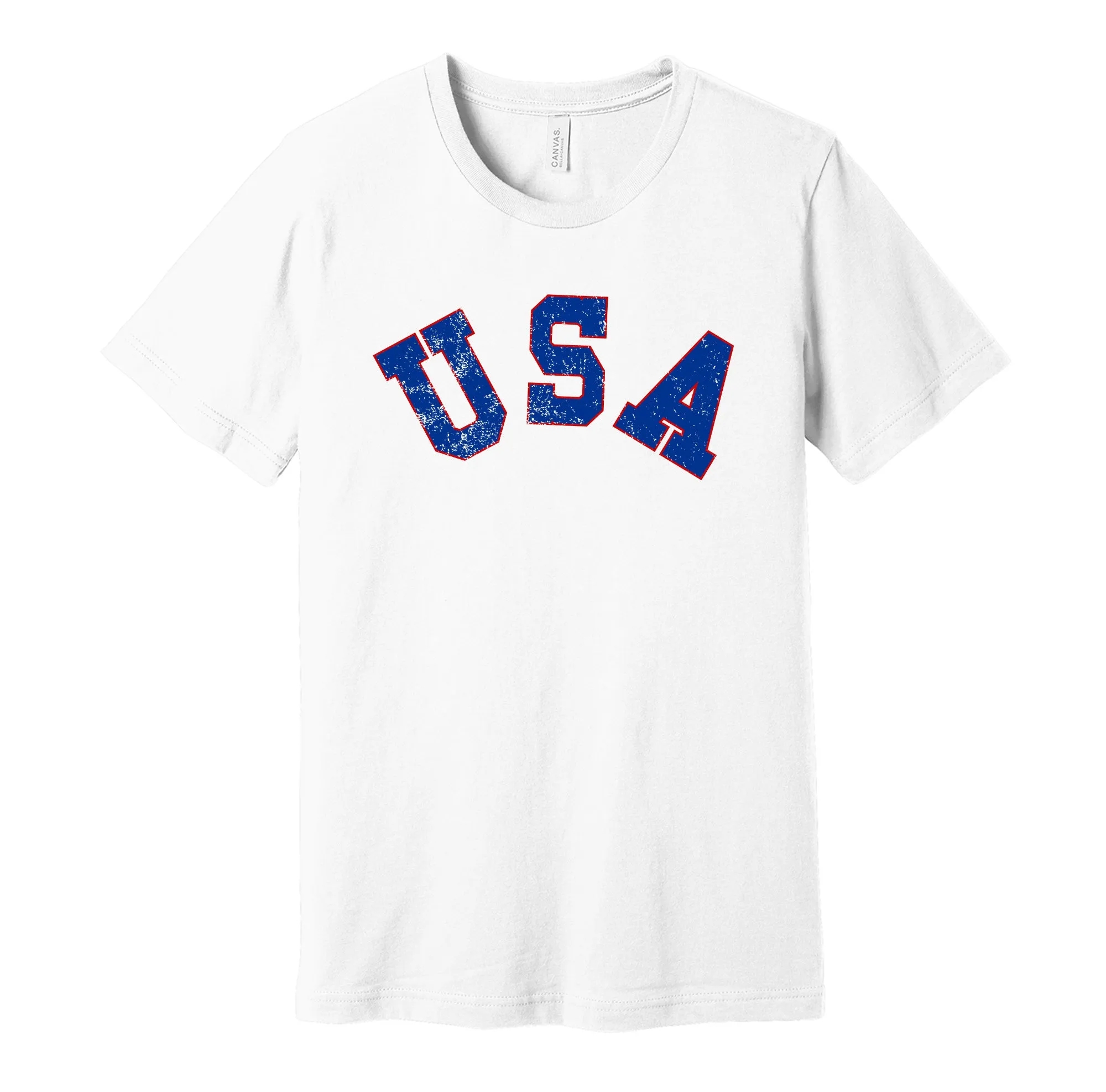 Team USA 1980s Distressed Logo - American Sports Team Shirt - Celebrate Olympic Hockey Heritage and History - Hyper Than Hype Shirts