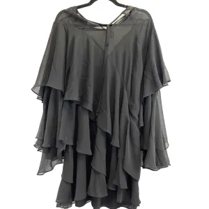 Ted Baker-Waterfall Ruffle Mini Dress-Black-Ted Baker Size 2 / US 6