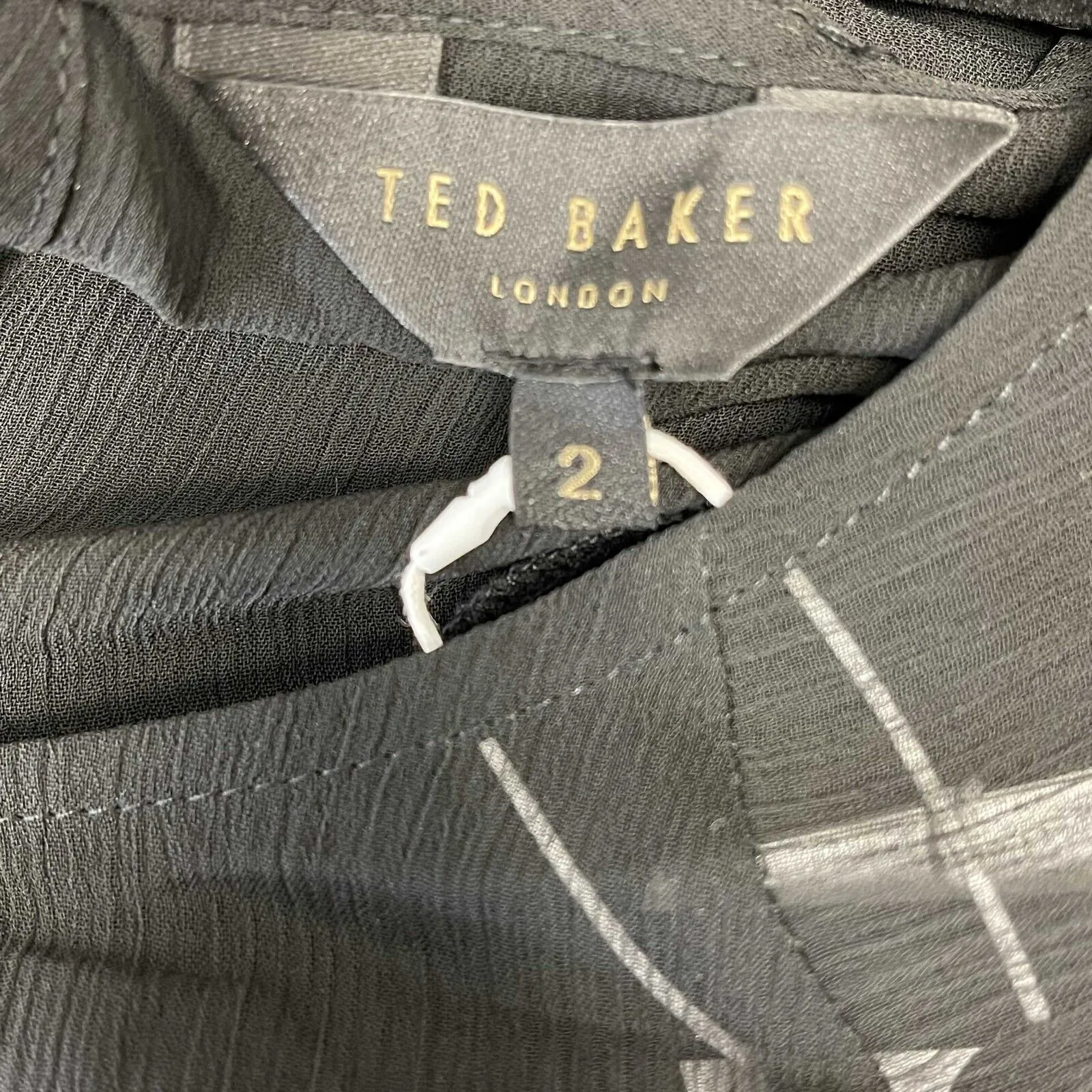 Ted Baker-Waterfall Ruffle Mini Dress-Black-Ted Baker Size 2 / US 6