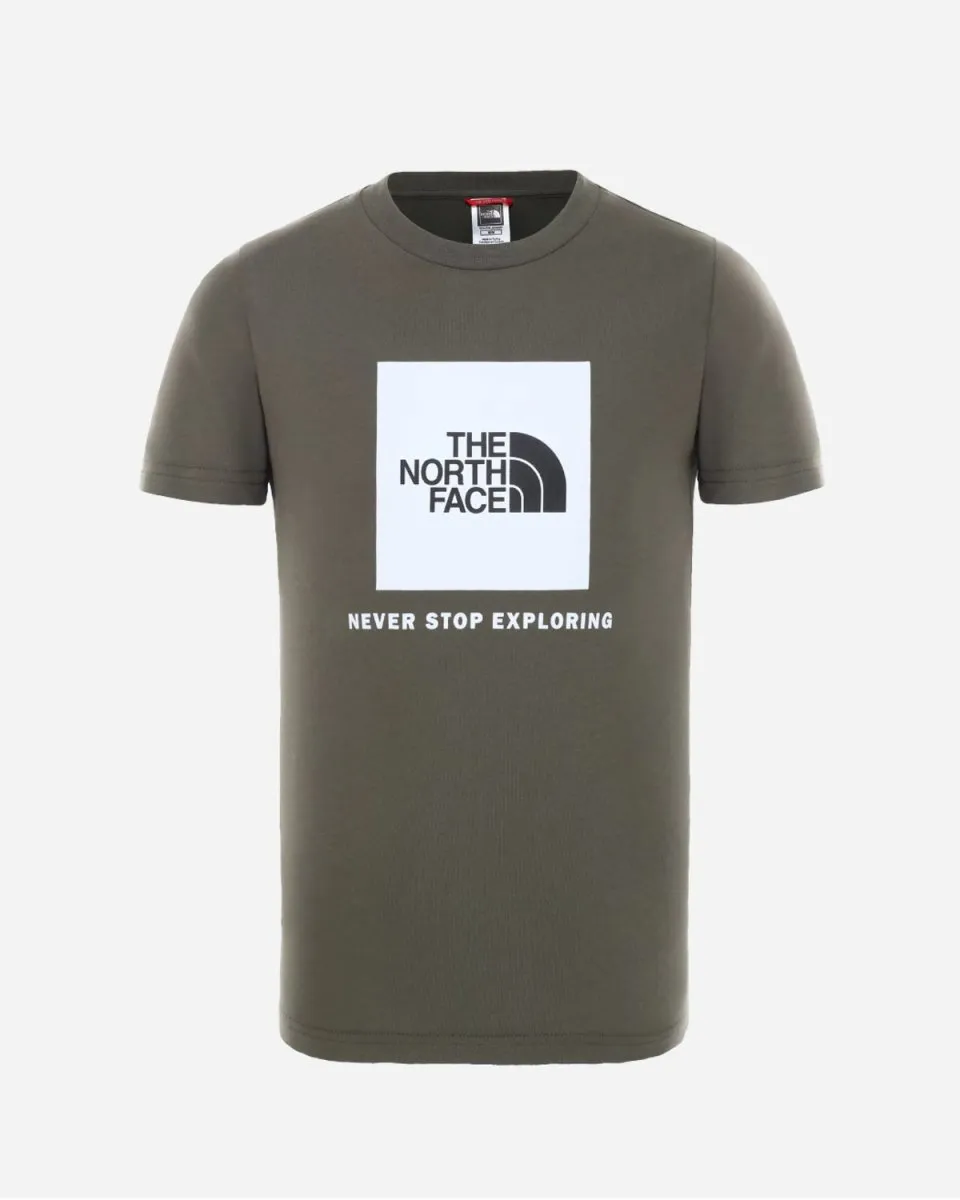 Teens Box S/S Tee - Taup Green/White
