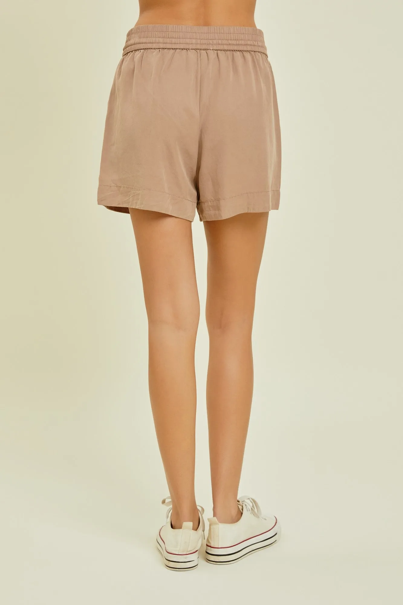 Tencel Tie Waistband Shorts