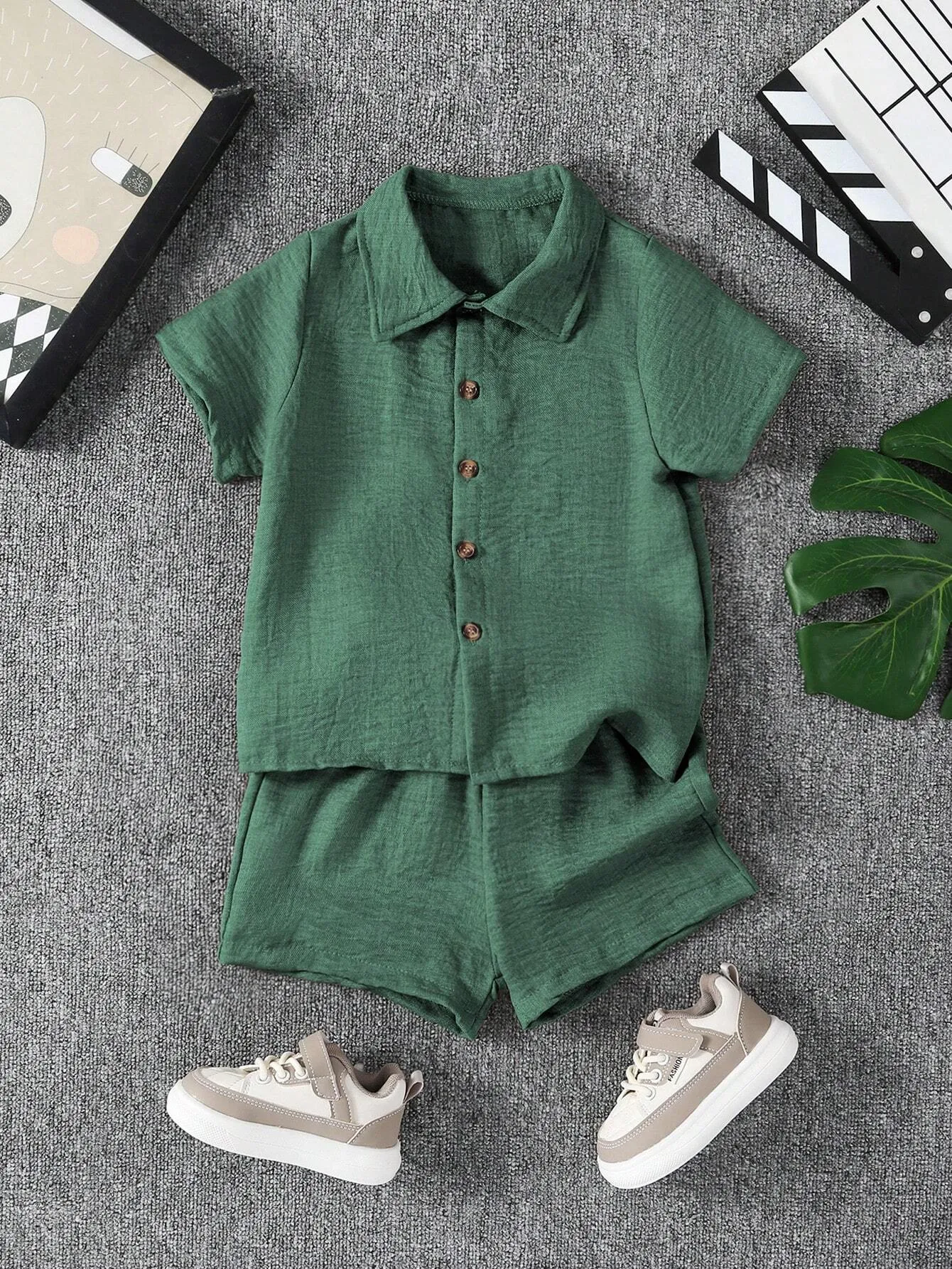 Texture shirt| Boy  Textured Short Sleeve Shirt