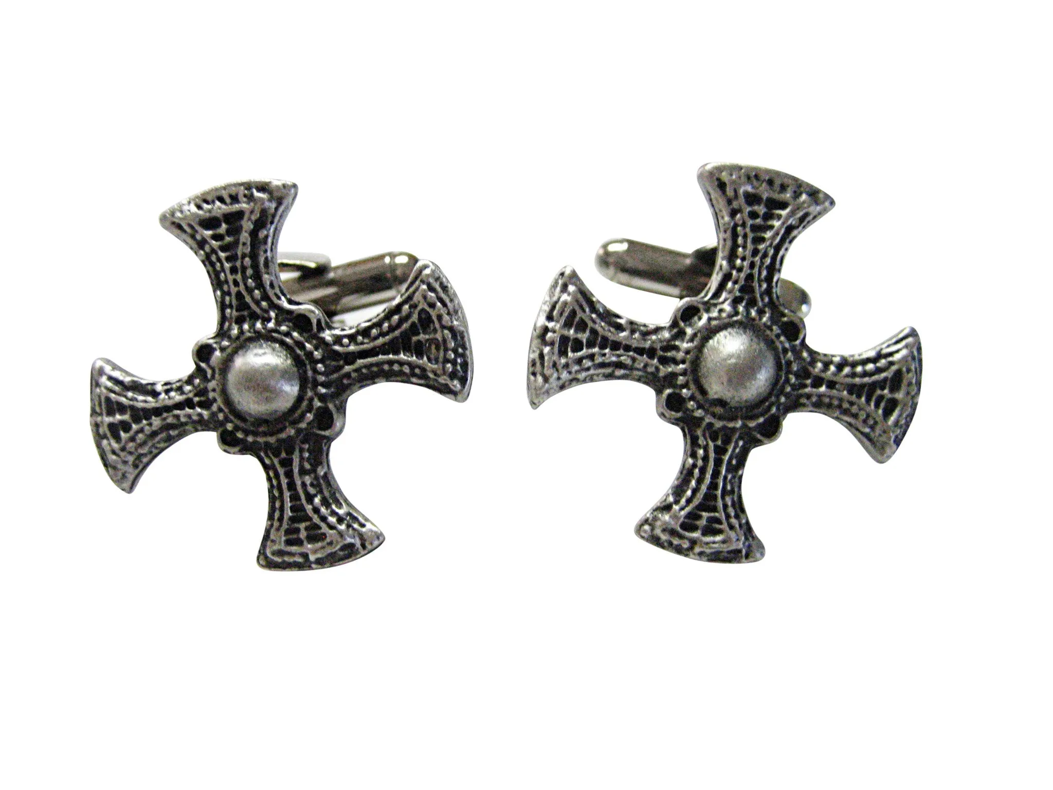 Textured Ancient Celtic Cross Cufflinks