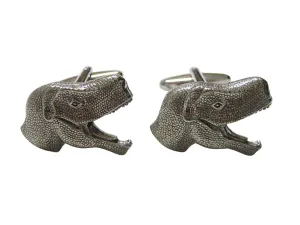 Textured Dinosaur Head Cufflinks