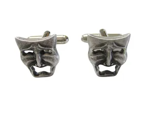 Textured Drama Sad Mask Cufflinks